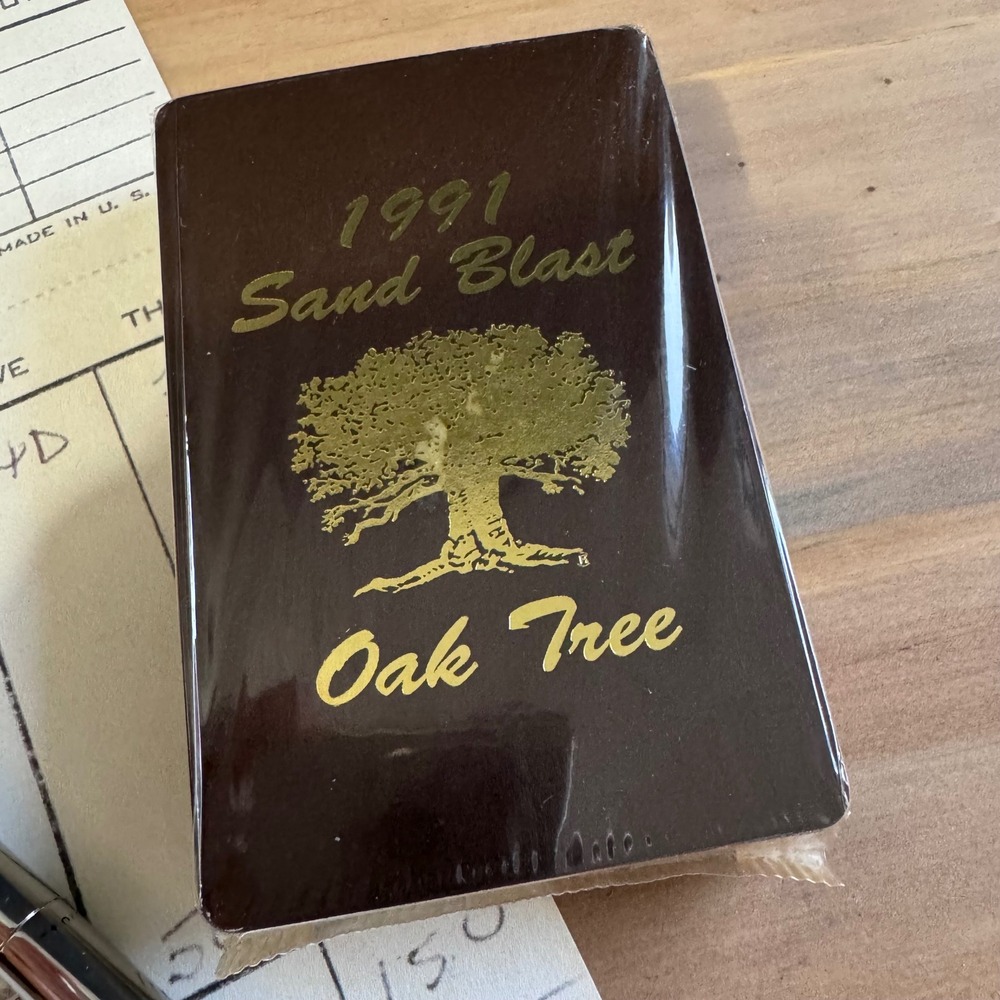 1991  Oak Tree Playing Cards Gold Brown Dark Academia Vintage Estate Set